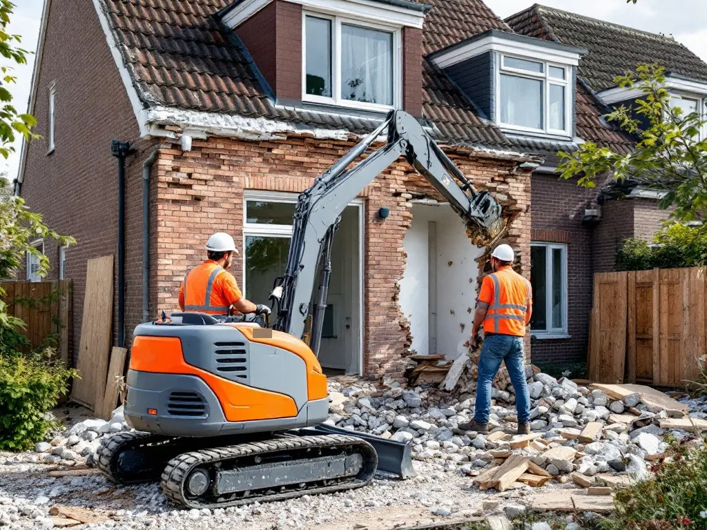 Oude aanbouw slopen voor een nieuwe uitbouw: sfeerbeeld van een voorbeeldklus