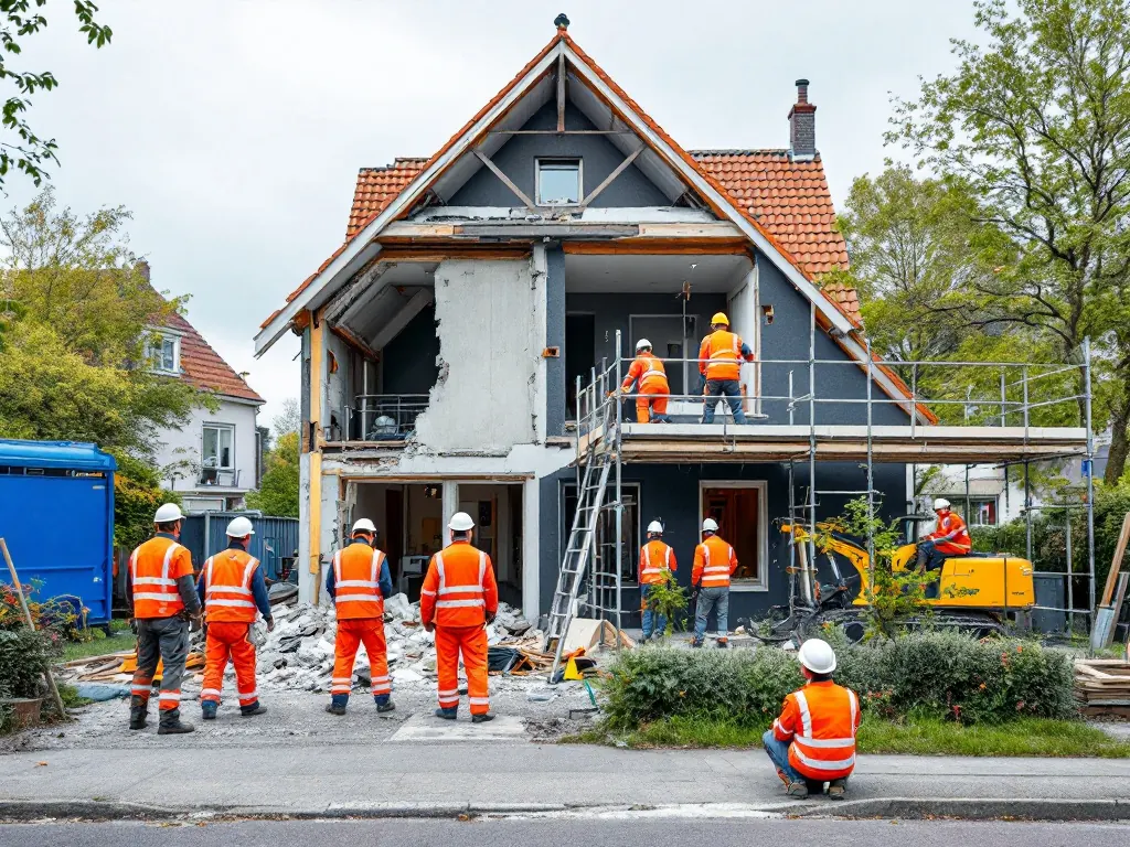 Sloopdeel voor een aannemer bij een renovatie