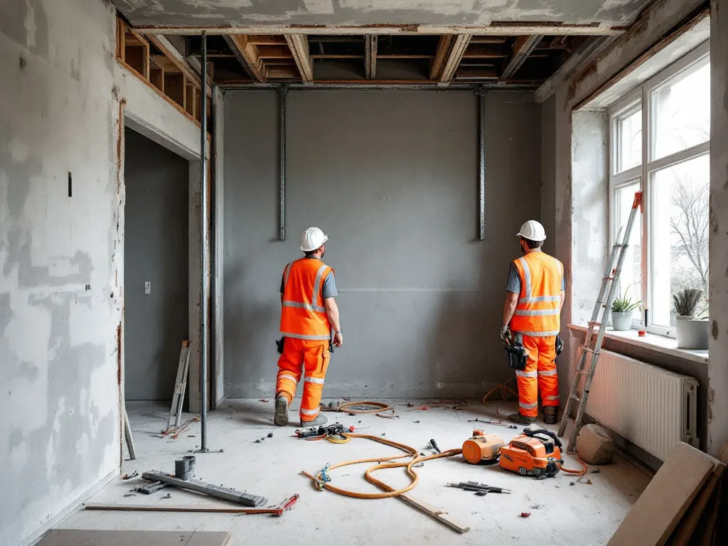 Draagmuur weg tussen keuken en kamer