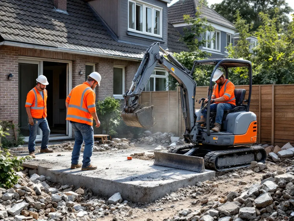 Schuur met betonvloer weg uit de achtertuin: sfeerbeeld van een voorbeeldklus
