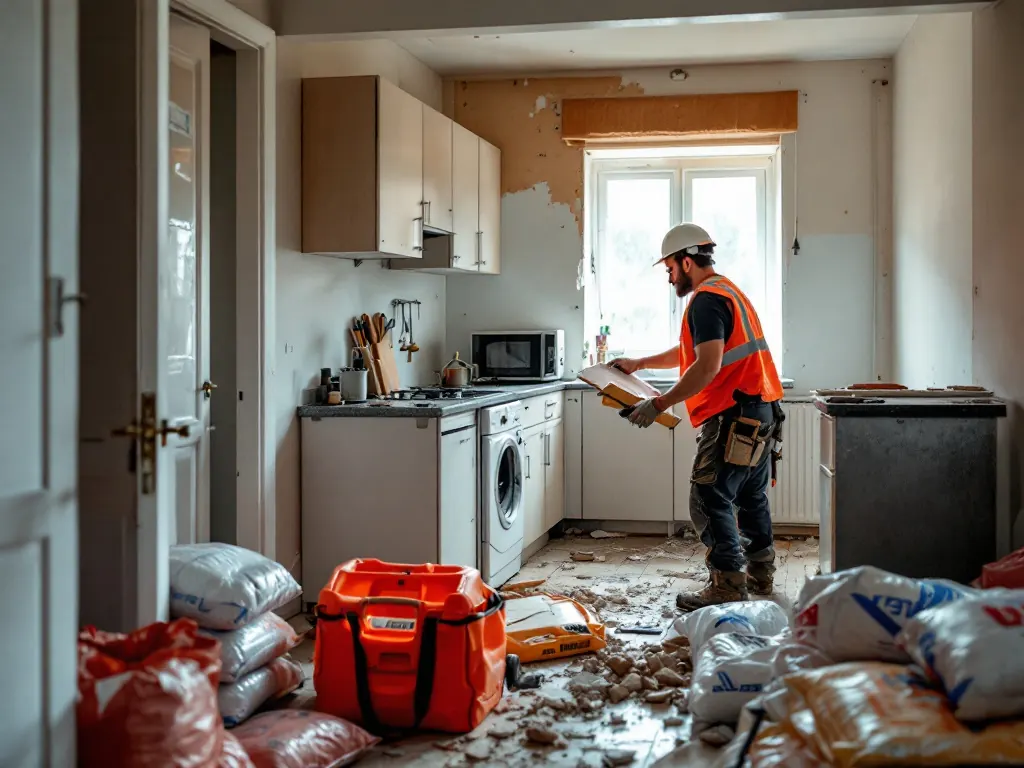 Keuken en tegelvloer eruit in een appartement: sfeerbeeld van een voorbeeldklus