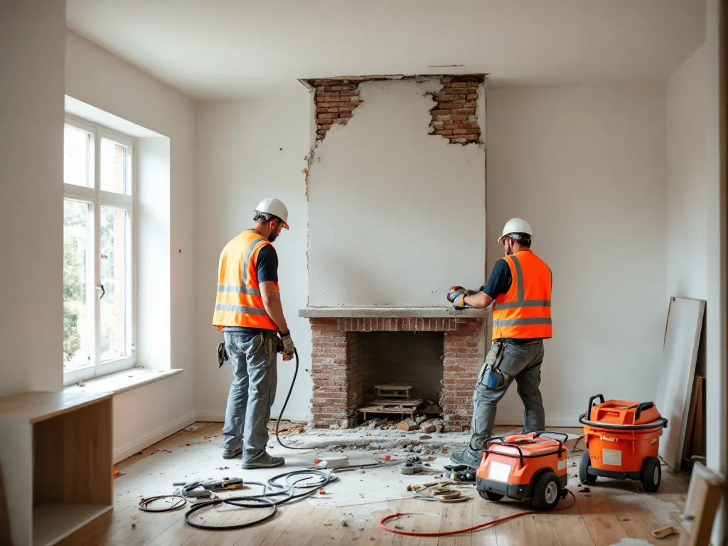 Schoorsteen weg uit een jaren-50-woning