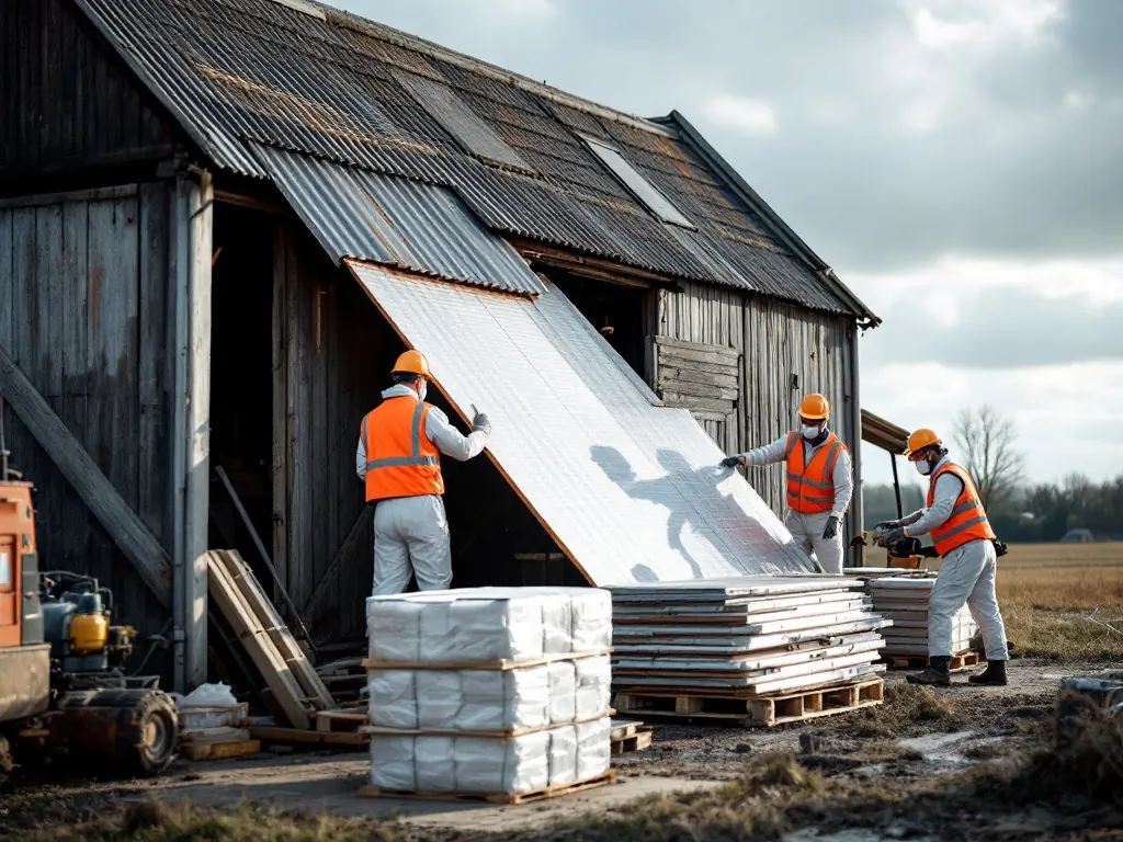 Oude stal met asbest golfplaten in de polder: sfeerbeeld van een voorbeeldklus