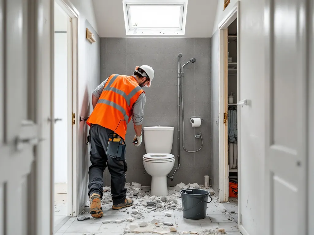 Toilet slopen in een benedenwoning
