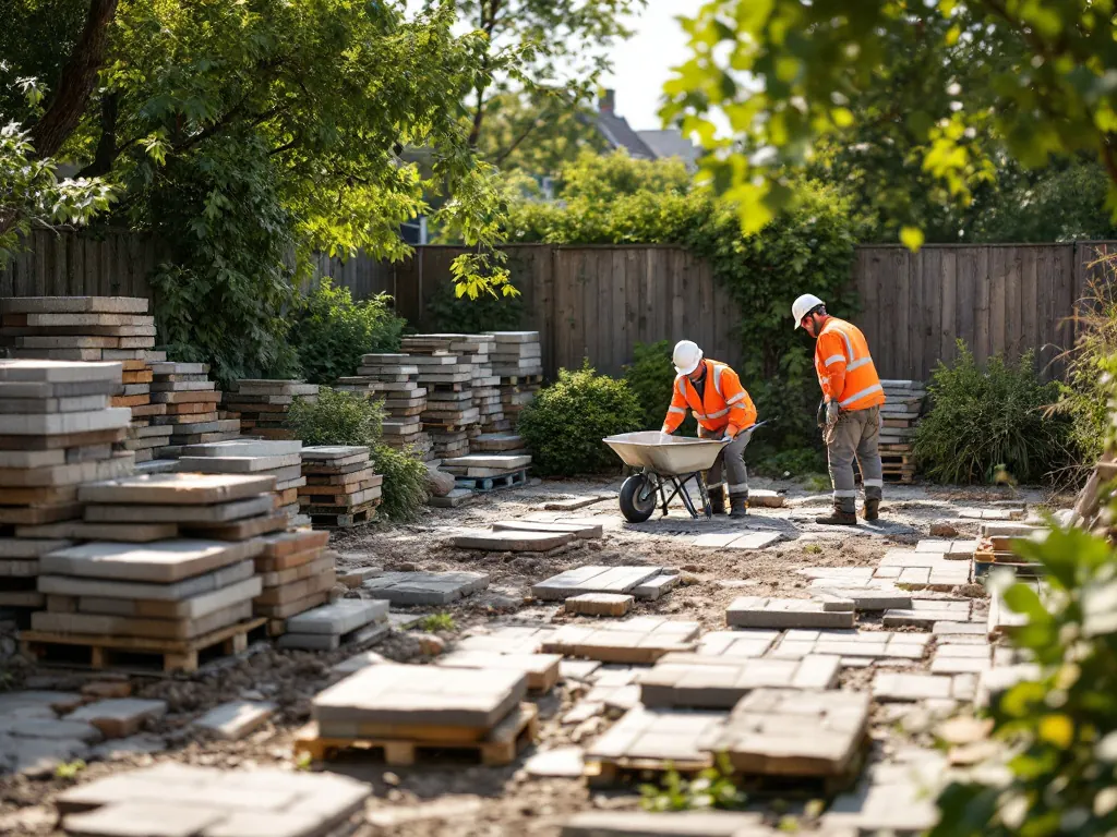Tuin leeghalen voor een nieuwe aanleg