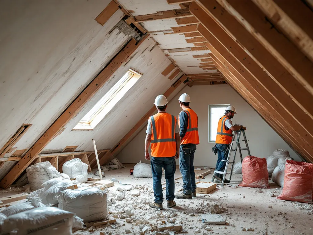 Zolder strippen voor een nieuwe slaapkamer